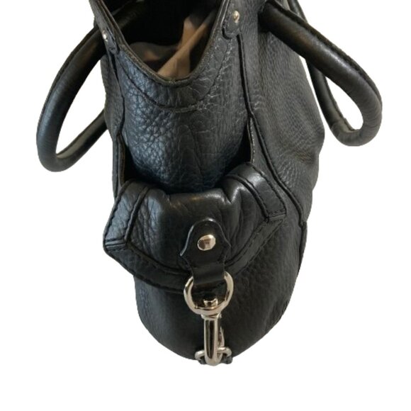 Cole Haan Leather Shoulder Bag, SALE! Pebbled Black Large Many Features, EUC - Picture 3 of 10